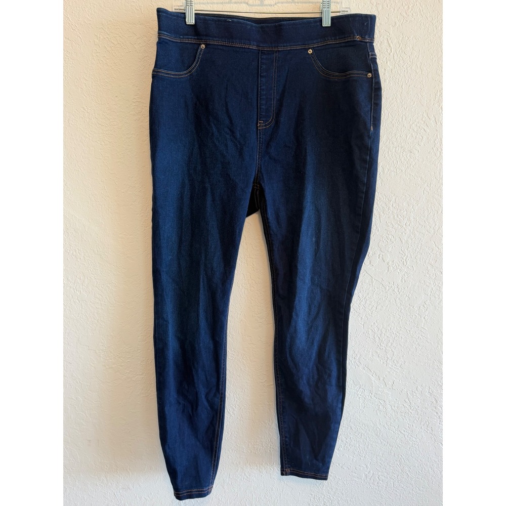 Terra & Sky Womens 0X 14W Dark Wash Pull On Jeggings Skinny Jeans TS33100077463D